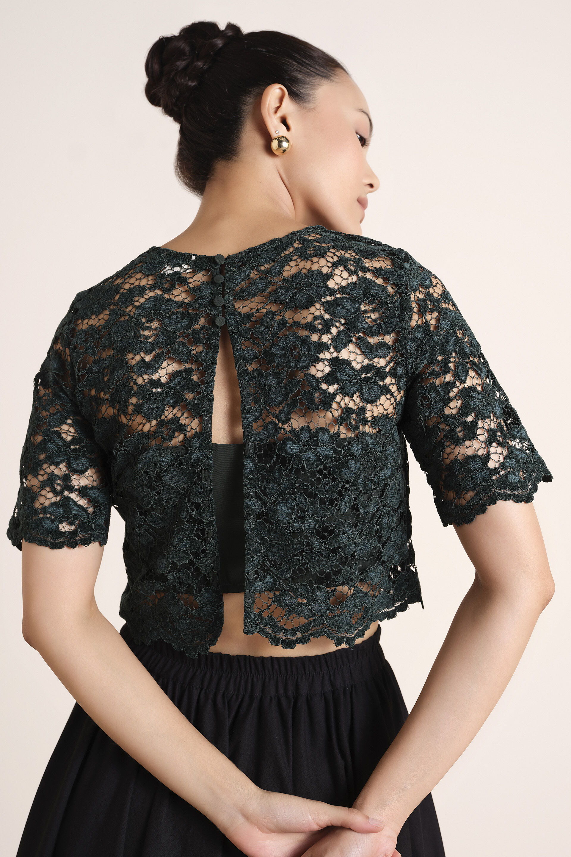 Jade Allure Crop Top, Green, image 5